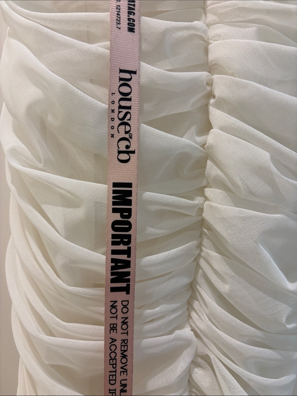House of CB Alexis white ruched bodycon midi dress BNWT - Picture 10 of 10